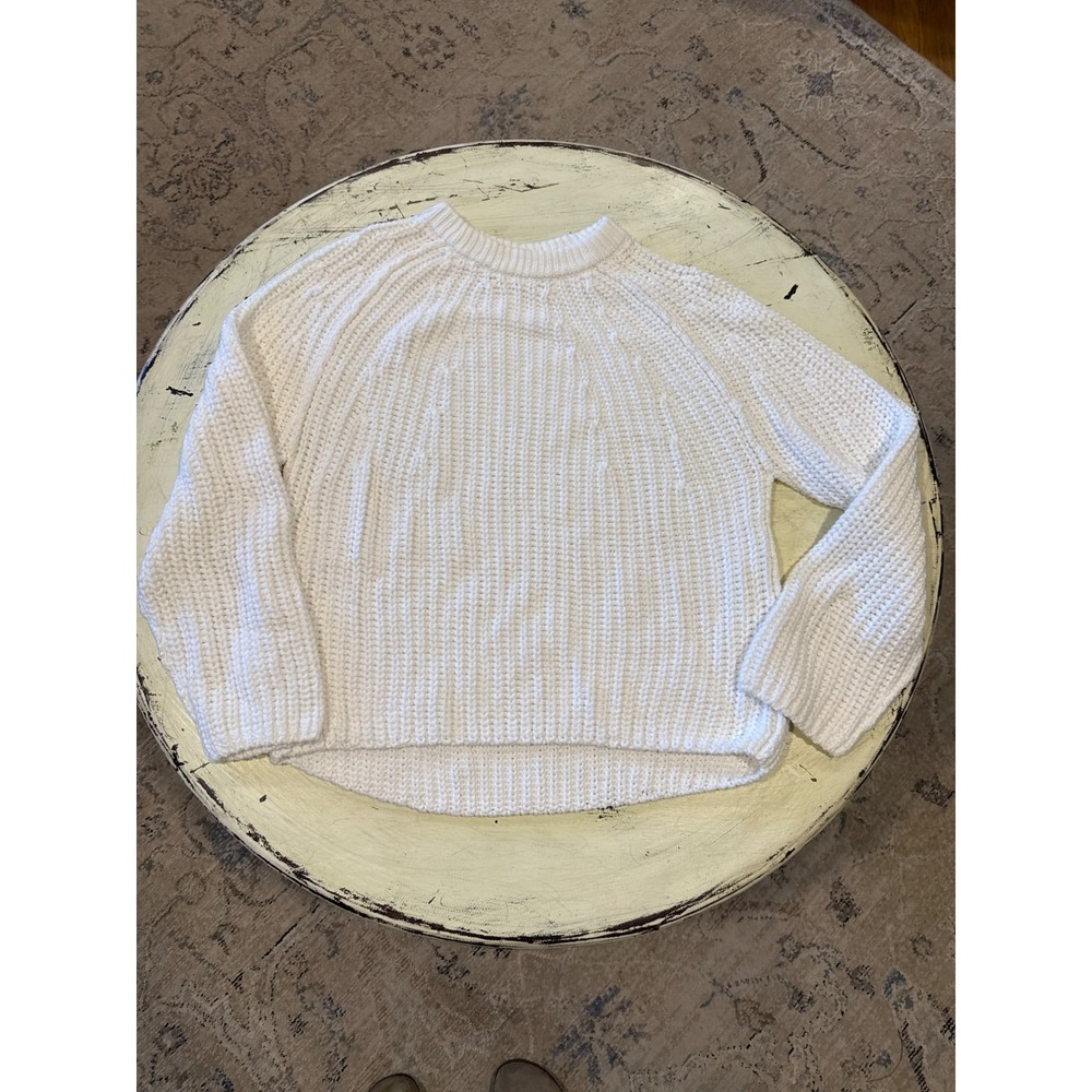 Free People Sweater Womens‎ XS White Chunky Knit Oversized Boho - Picture 3 of 7